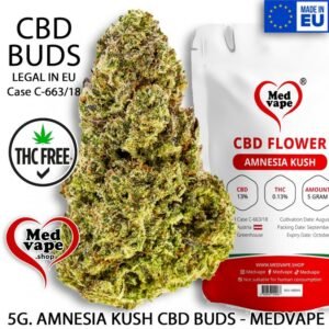 CBD BUDS AMNESIA KUSH 5G. FLOWERS – MEDVAPE
